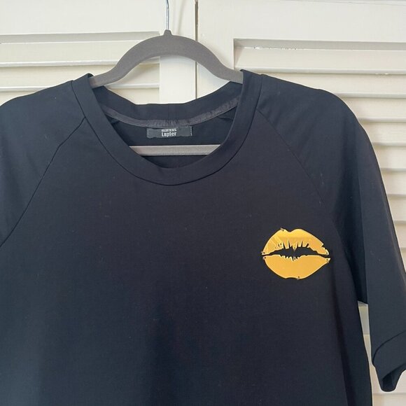 RARE Markus Lupfer dress black sequin silver medium t-shirt - Picture 4 of 10